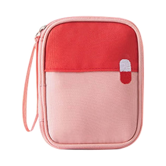 Pompotops Trousse de Premiers Soins Portable, Sac de Rangement de Voyage, avec Mini Sac de Fournitures Médicales, Adapté pour la Randonnée en Famille, Véhicule Récréatif, Bureau et Lieu de Travail Liquidation