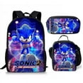 thumbnail image 1 of Sonic Primary School School Bag Three-piece Set Anime Cartoon Backpack Shoulder Bag Pencil Case High Quality Ultra-high Quality Advanced Customization, 1 of 5