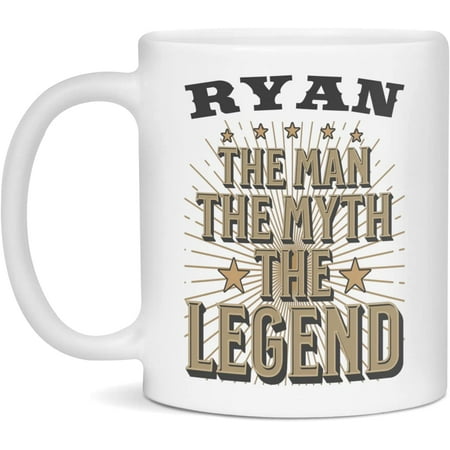 

Personalized Mug For Ryan The Man The Myth The Legend Ryan Mug 11-Ounce White