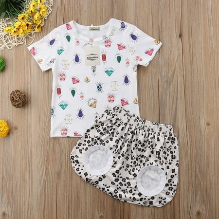 

Toddler Kids Baby Girls T-shirt Tops+Pants/Shorts/Dress Outfits Clothes 2Pcs Set