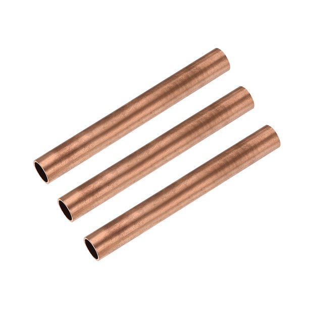 Copper Round Tube 12mm OD 1mm Wall Thickness 100mm Length Straight