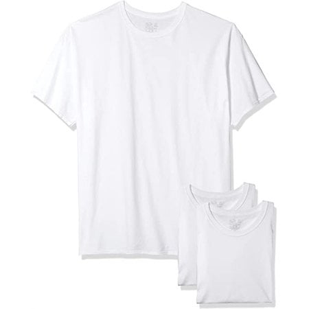 Fruit of the Loom Men's Crew T-Shirt White Large, 4 Pack