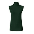 thumbnail image 6 of BLVB Women Sleeveless Mock Turtleneck Tank Tops Slim Fit Stretchy Layer Tee Shirts Lightweight Pullover, 6 of 7