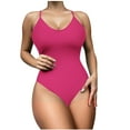 thumbnail image 3 of Elainilye Fashion Womens Swimsuits One Piece Sexy Solid Color Swimwear High Waist Swimwear Bathing Suit,Pink, 3 of 7