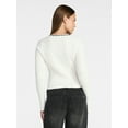 thumbnail image 3 of Madden NYC Women's Tie Front Top with Long Sleeves, Sizes XXS-XXL, 3 of 5