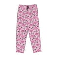 thumbnail image 4 of Xecao Cute Watermelon Flamingo Women's Straight Lounge Pajama Pants: The Epitome of Relaxed Sleepwear, 4 of 9