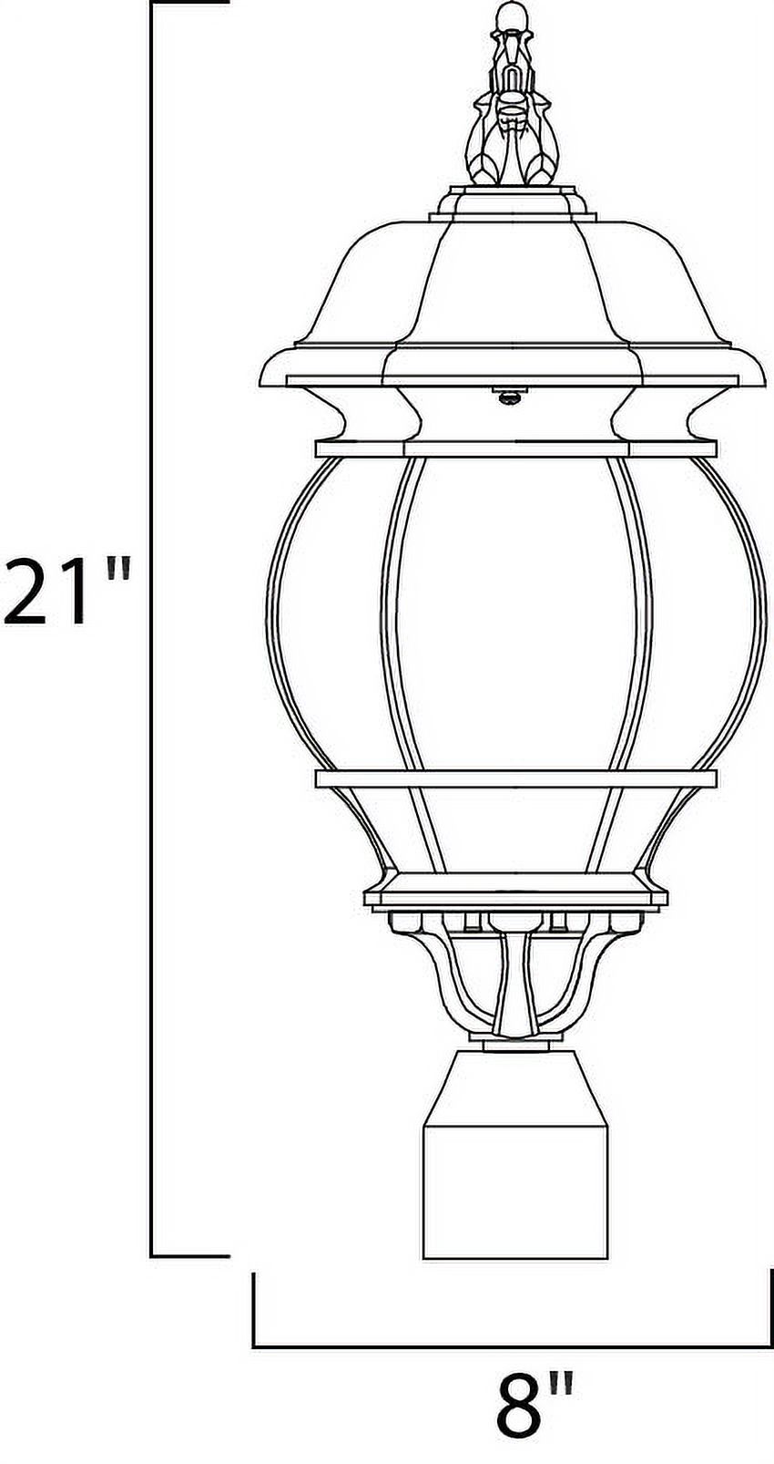 Maxim Lighting - Three Light Outdoor Pole/Post Lantern - Crown Hill-Three Light