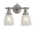 thumbnail image 3 of Safavieh Layton Two Light Bathroom Sconce, Brush Nickel/Clear, 3 of 4