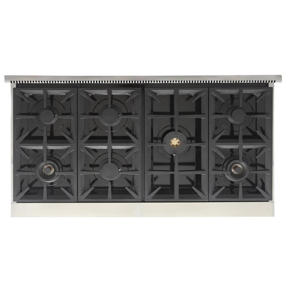 Pemberly Row 48" Stainless Steel Natural Gas Range in Silver Finish