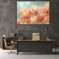 thumbnail image 5 of Mudket Soft Peach Flower Flowers with Dew Drops Canvas Wall Art, Floral Wall Decor, Framed Ready to Hang Artwork for Living Room Bedroom Bathroom - 12"L x 8"W, 5 of 10