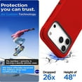thumbnail image 3 of For iPhone 17 Pro Max Case With Belt Clip, Kickstand, Shockproof Dust/Drop Proof 3 in 1 Full Body Rugged Heavy Duty Durable Cover Red, 3 of 6
