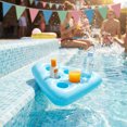 thumbnail image 4 of Sruoe Triangular Inflatable 6 Cup Pool Holder, Lightweight Portable Inflatable Drink Caddy, Multi Scenario Use Float for Bath Toy Pool Party Supplies Pool Party Accessory, 4 of 6