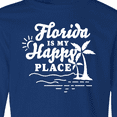 thumbnail image 4 of Inktastic Florida is My Happy Place with Palm Trees Long Sleeve Youth T-Shirt, 4 of 5