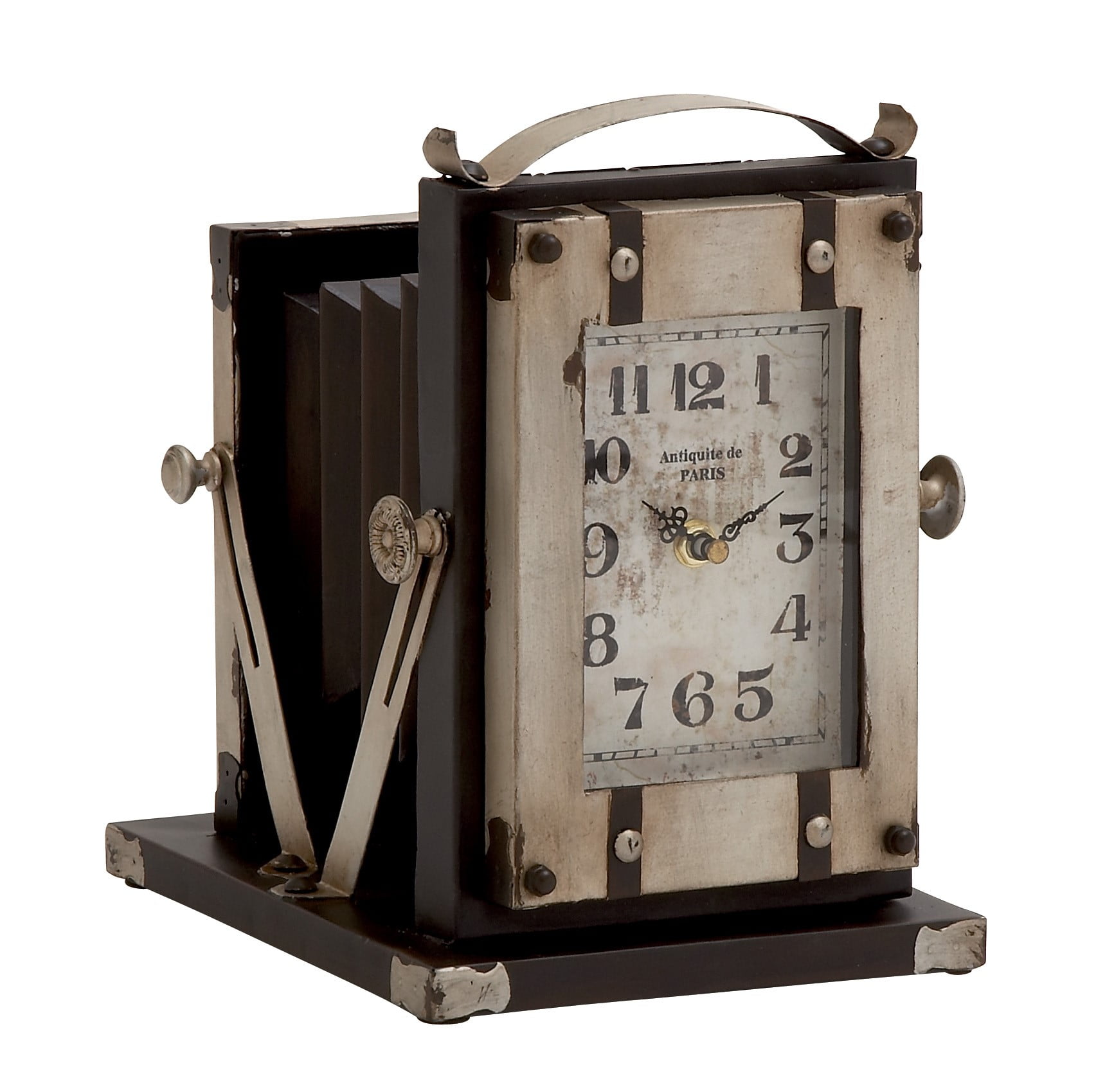 DecMode Vintage Camera Table Clock