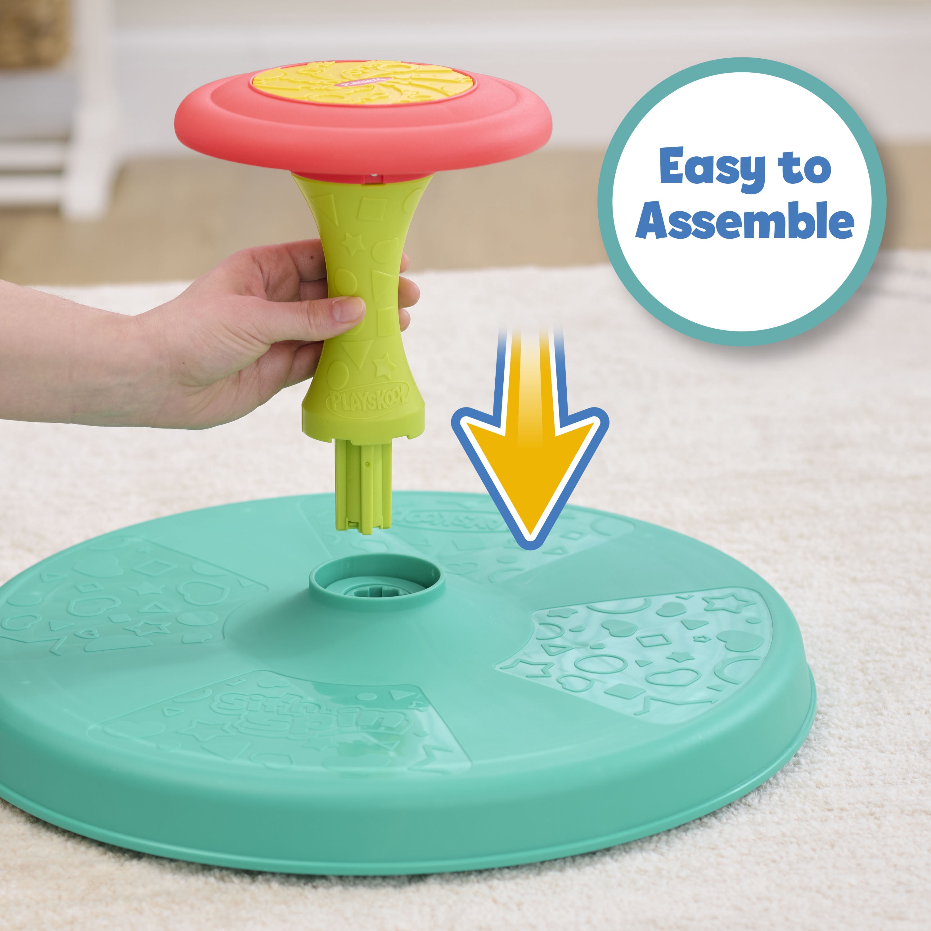 Playskool Sit ’n Spin Activity Toy, Spinning Seat, Kids Ages 18 Months and up, Hasbro Licensed