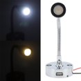thumbnail image 4 of Boat Bedside Spotlight, RV Reading Light LED Source Chrome Adjustable Brightness DC12 To 24V  for Truck  Trailer Car Yacht, 4 of 7
