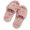 Pink, variant on Women's Fuzzy Slippers Open Toe House Shoes Tiny Bow Embroidery Warm Cozy Indoor Footwear Soft Comfortable Winter Bedroom Slides Casual Home Shoes