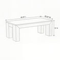 thumbnail image 5 of Modern Rectangular Coffee Table (40in x 20in / 1020mm x 510mm), Blonde Wirebrush, 5 of 7