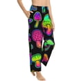 thumbnail image 2 of Kll Womens Bright Mushrooms Print Pajama Pants Soft Pajama Bottoms For Women Cozy Lounge Pants, 2 of 9
