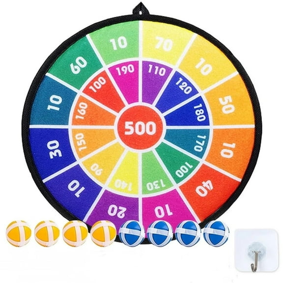 Dart Board Games for Kids,Ideal Indoor and Party Games 28.3Inches Safe Dart Board with 8 Sticky Balls,Best Sport Toys Gifts for 3 4 5 6 7 8 9  Years Old Boys and Girls