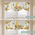 thumbnail image 5 of Sunflower Gnomes Tie Up Valance Curtains for Windows, Kitchen Curtains Window Treatments, Yellow Sunflower Vintage Leaves Bee Short Window Shades Valances for Bedroom Bathroom Cafe 42"x12", 5 of 8