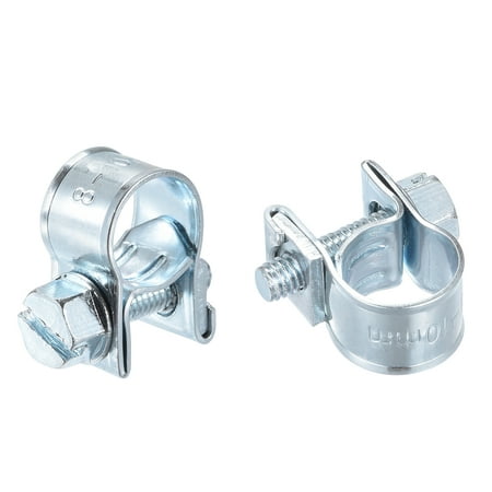 

Uxcell Mini 15Pcs Fuel Line Pipe Hose Clamp Clip 8-10mm Fuel Injection Hose Clamp Adjustable Pipe Hose Clip Tube Clamps