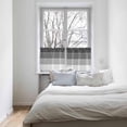 thumbnail image 4 of Black Gray Striped Window Tier Curtains 36 Inch Length, Abstract Art Gradient Stripes Rod Pocket Window Treatment Kitchen Drapes for Bedroom, Cafe, Living Room, 2 Panels, 27.5 W x 36 L, 4 of 5