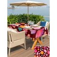 thumbnail image 5 of Outdoor Tablecloth with Umbrella Hole for Patio/Picnic/Party/Camping, Pink Flowers Waterproof Table Cloth Rectangle Table Cover Washable, Spring Watercolor Love Heart Floral Brown (60"x 120"), 5 of 9
