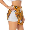 thumbnail image 2 of Bixox Women's Halloween Witches Gnome pattern 2 in 1 Running Shorts - Lightweight Athletic Workout Gym Yoga Shorts Liner with Pockets - XX-Large, 2 of 7