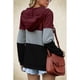 thumbnail image 1 of Abrigo Con Cremallera Para Mujer, Color De Contraste, Fácil De Combinar, Abrigo Con Capucha Para Mujer A La Moda Para La Universidad ANGGREK Vino Tinto L, 1 of 7