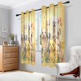 thumbnail image 2 of Yayeee Window Curtains Light Filtering 63"x42" Grommet Panel Pair Home Living Room Decor, Floral Dogs, 2 of 7