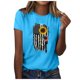 thumbnail image 2 of Fiudx Liquidación de Ahorros de Verano Mujer Casual Verano Impresión Manga Corta Cuello Redondo Suelta Camiseta Blusa Tops, 2 of 4