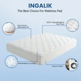 thumbnail image 6 of INGALIK Twin Size Mattress Pad, Cooling Breathable Mattress Topper, 400TC Quilted Fitted Protector and Cover with 8-21" Deep Pocket, White, 6 of 12