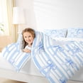 thumbnail image 3 of Erosebridal Blue Dreamy Bow Twin Comforter Sets For Girls,Cute Coquette Bowknot Theme Bedding Set For Kids,Reversible,2pcs, 3 of 7