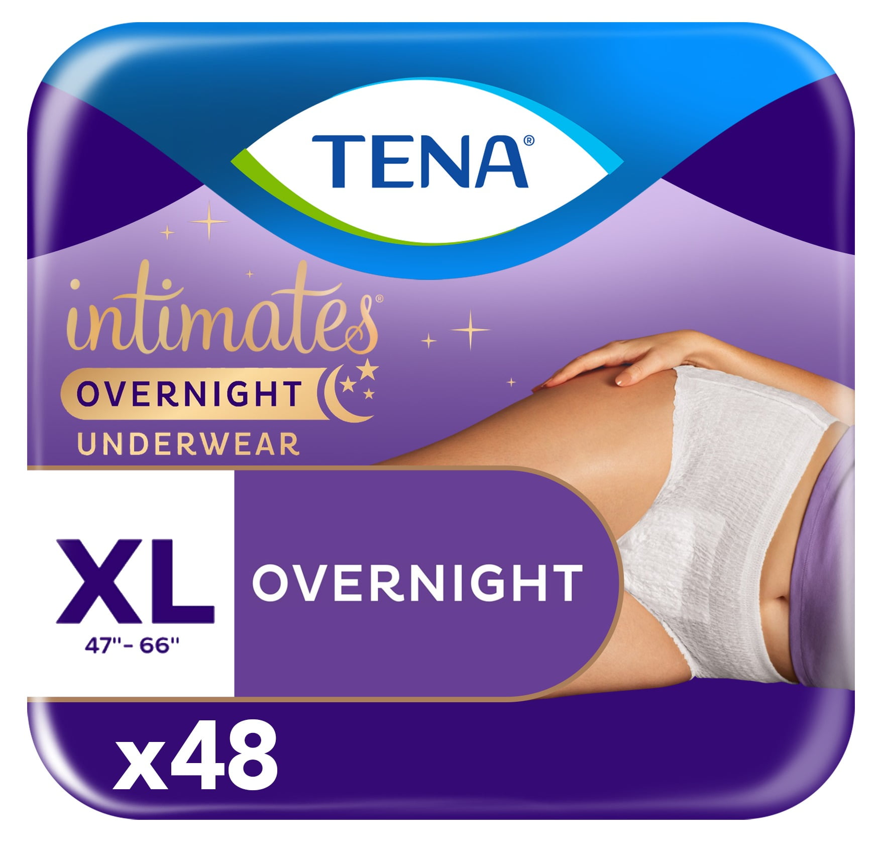 Tena Incontinence Underwear for Women, for Overnight, XLarge, 48 Count