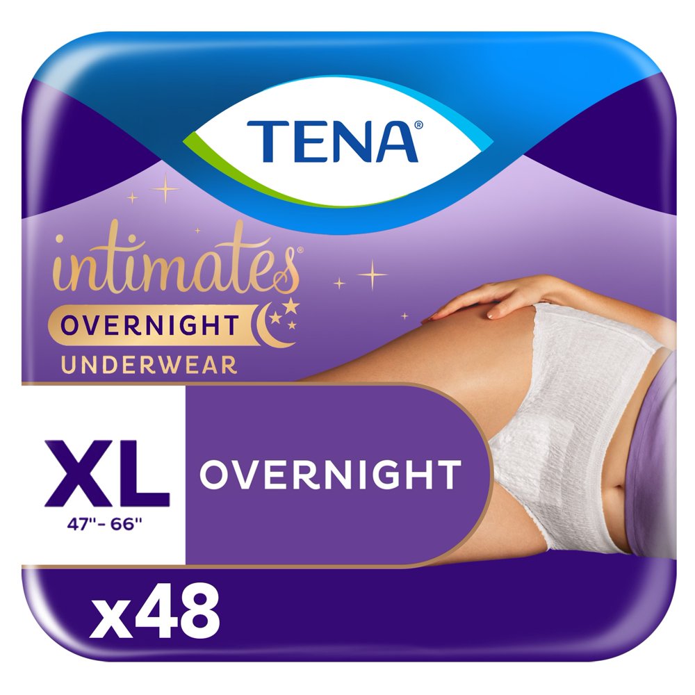 Tena Incontinence Underwear for Women, for Overnight, XLarge, 48 Count