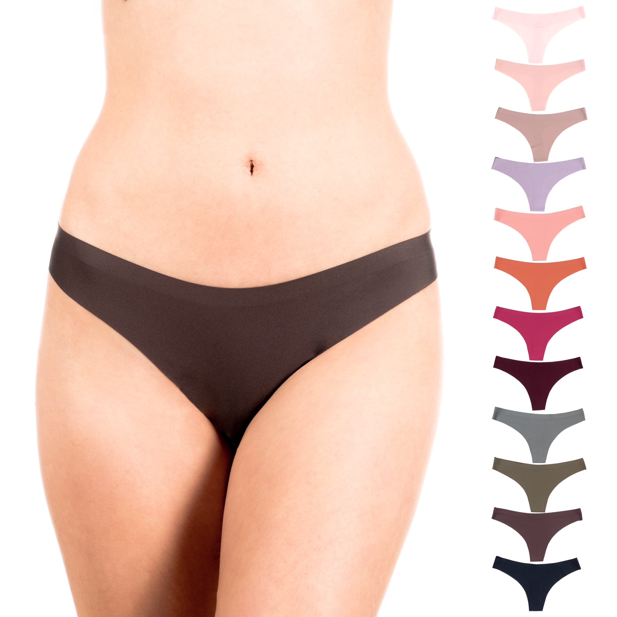 Assorted Colors 12 Pack Alyce Intimates Womens Laser Cut Thong