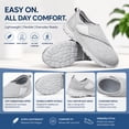 thumbnail image 3 of YOURDIARY Wide Width Slip On Walking Shoes for Women & Men, Adjustable Hook & Loop Breathable Knit Non-Slip Comfort Casual Sneakers, 3 of 7