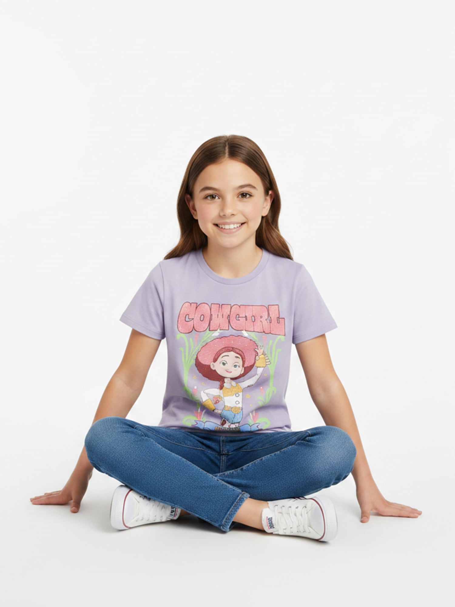 Toy Story, Girls' Short Sleeve T-Shirt, Cowgirl Hat, Sizes 4-18