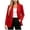 Red, variant on StSilkitty Long Sleeve Blazer for Womens Solid Color Business Casual Lapel Collar Blazers Office Work Suit Jacket with Pockets