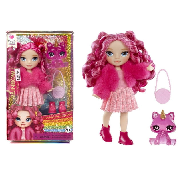 Rainbow High Littles – Magenta Monroe, Pink 5.5" Posable Small Doll