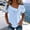 Light Blue women's striped button down shirt a1, variant on Women's Summer Striped Button Down Shirt Short Sleeve Casual Tops Cute O Neck Tee Blouses Vacation Fashion Clothes, Gray S