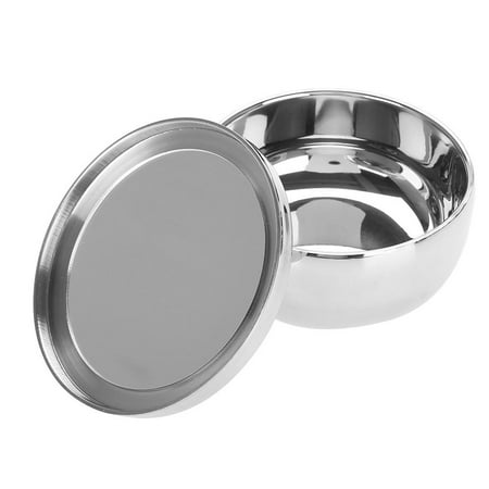 EOTVIA Shaving Soap Mug,Universal Men Stainless Steel Beard Shaving Soap Bowl Shaving Mug Container With a Mirror, Shaving Soap Bowl