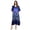 Blue, variant on A-Line Batwing Sleeve V-Neck Dresses Women's Plus