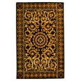 thumbnail image 1 of Black & Gold Border Rug with Center Medallion (8 ft. x 11 ft.), 1 of 1
