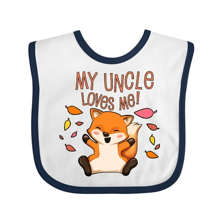 

Inktastic My Uncle Loves Me!- Cute Baby Fox Boys or Girls Baby Bib