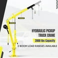 thumbnail image 3 of Telyswee Pickup Truck Crane with Hand Winch, 2000-Lb. Capacity Truck Jib Engine Hoist Crane 360° Swivel Folding Truck-Mounted Bed Crane, 3 of 8