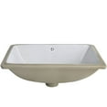 thumbnail image 2 of Novatto Rectangular Undermount White Porcelain Sink with Overflow, 22.375-inches, 2 of 4