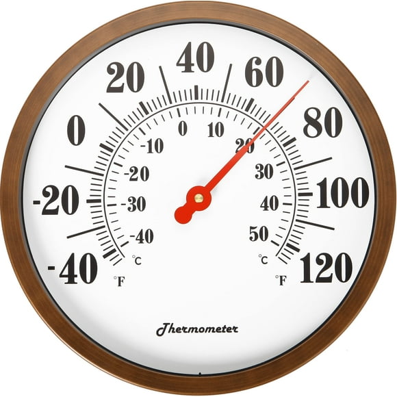 Termofly Thermomètre Intérieur/extérieur en Acier Premium de 123 Pouces Sans Fil Décoratif