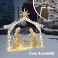 thumbnail image 6 of Tcbosik Pre-lit Nativity Scene with LED Lights, 6ft Artificial Christmas Décor, Xmas Holiday Decoration for Outdoor, Garden, Patio, Backyard, Silver, 6 of 8